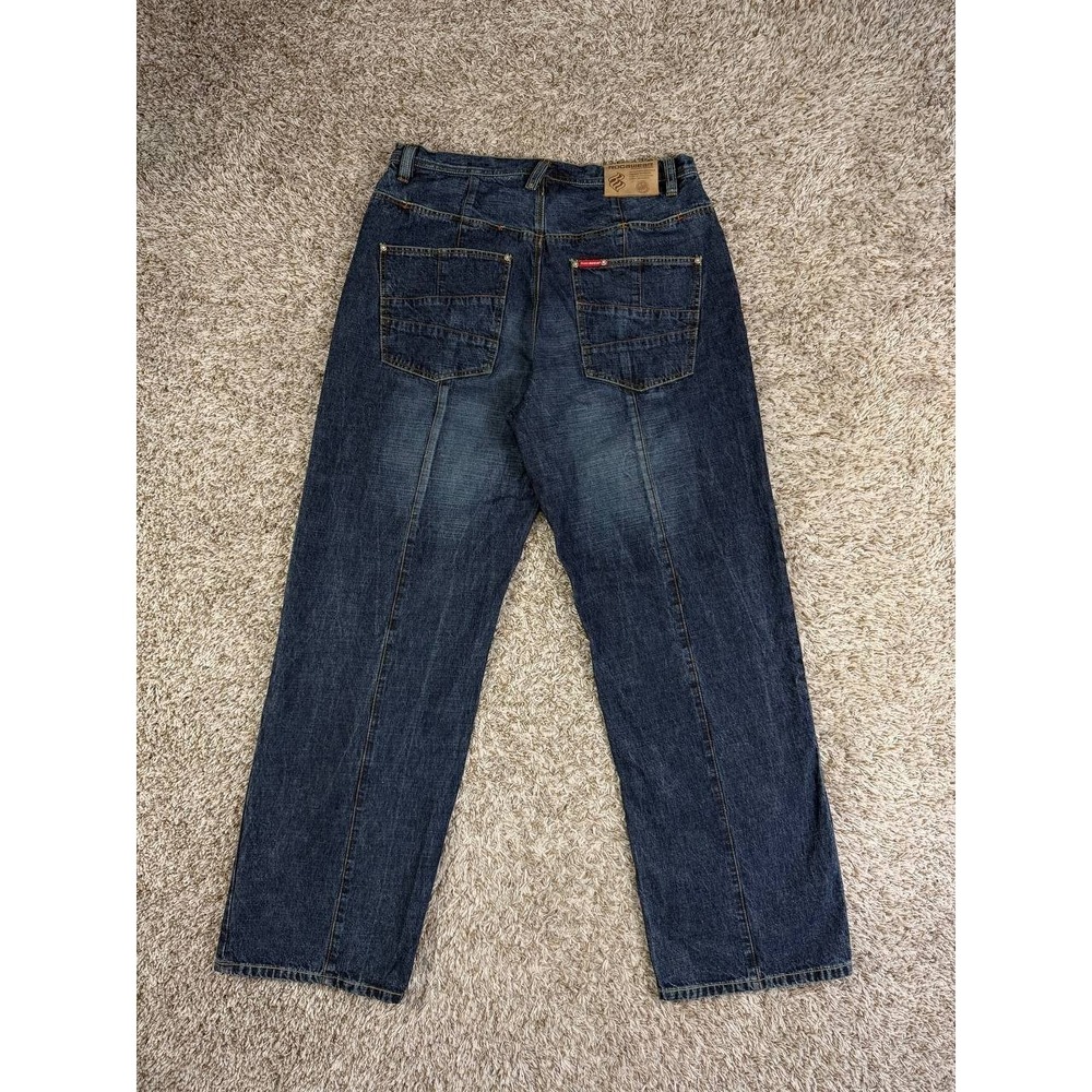 Vintage Rocawear Baggy Denim Jeans Y2K Hip Hop Skate 2000s Size 36x34